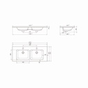 [10512016] Ibiza keramische dubbel wastafel 120 cm hoogglans wit 2017