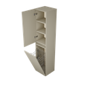 [10607207] Zeist hogekast met wasmand (Taupe) 5