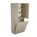 [10617188] Zeist dubbele hogekast met wasmand (Taupe) 2