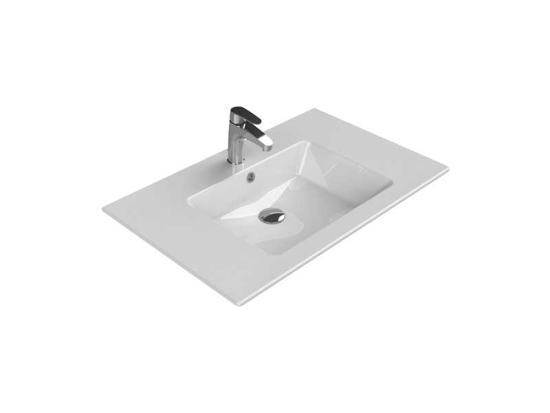 [10512016] Ibiza keramische dubbel wastafel 120 cm hoogglans wit