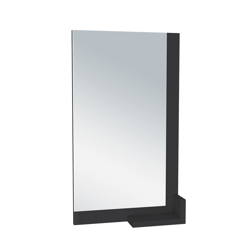 [10241085] Venlo toilet Spiegel met plateau Base Collection (Mat zwart, 40 cm)